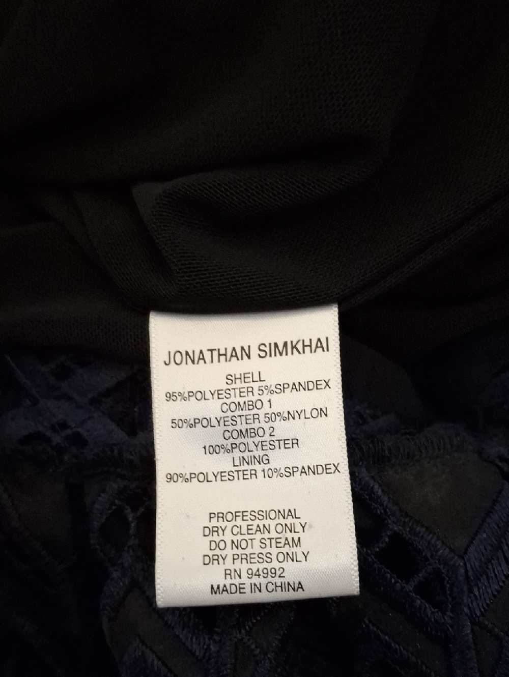 Jonathan Simkhai Navy Crochet Lace Maxi Dress_1 - Picture 8 of 8